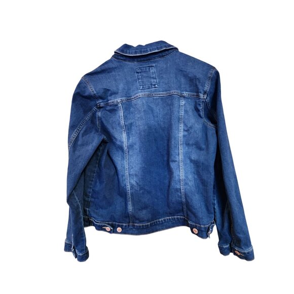 Sonoma Womens Denim Jean Jacket Medium Cotton/Polyester Blend Large - Picture 2 of 3